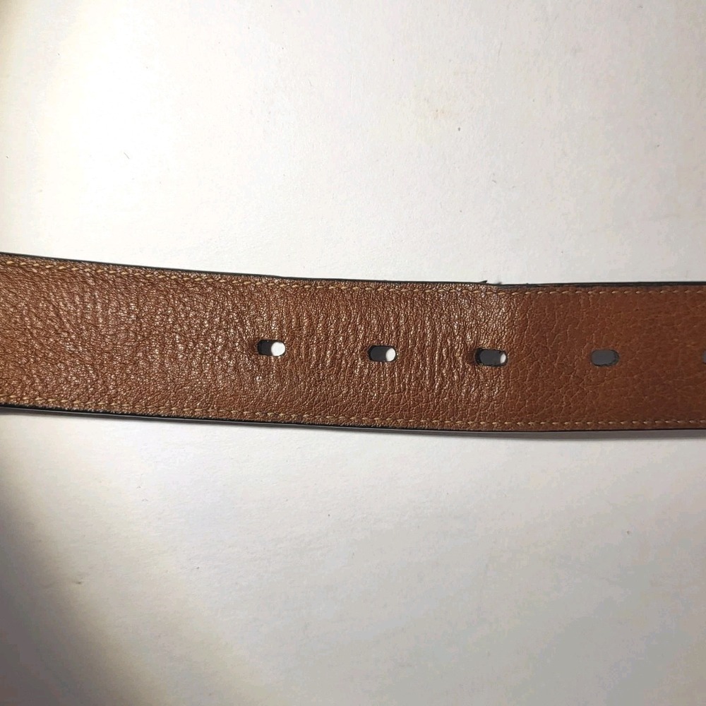 Johnston & Murphy Men's Black Leather Dress Belt Size 36/1.5" Silver Buckle - Picture 7 of 8